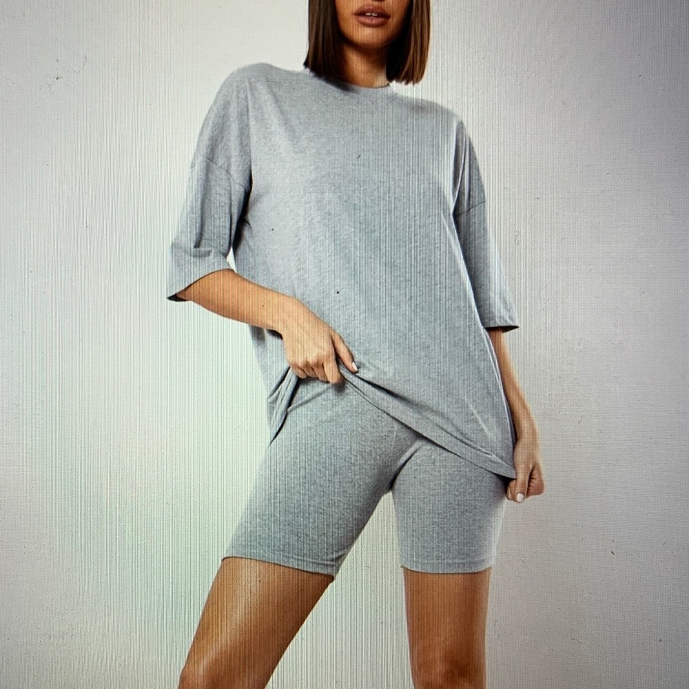 Never worn!!! Missguided biker short TWO piece set